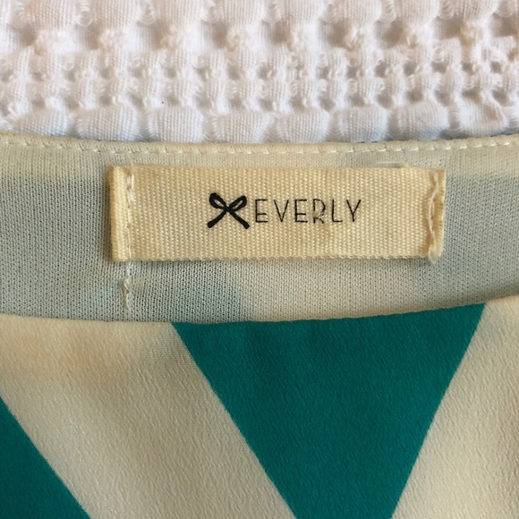 Turquoise Chevron Everly Shift Dress - Picture 5 of 5